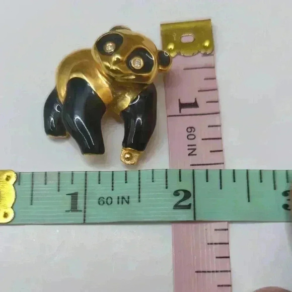 Swarovski Gold and Black Panda Jewelry flawed - Picture 5 of 5